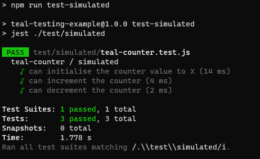 Tests against the simulated AVM